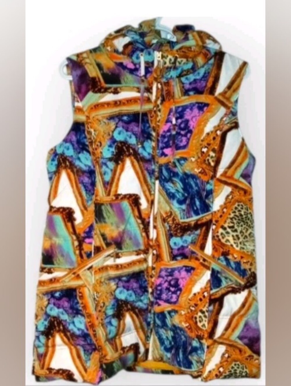Monte Milano Abstract Hooded Puffer Vest M